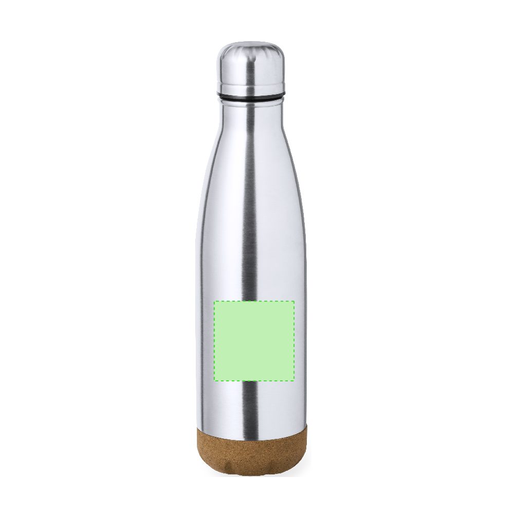 Branding diagram for Recycled stainless steel thermal bottle, 500 ml Dagles – Area 3