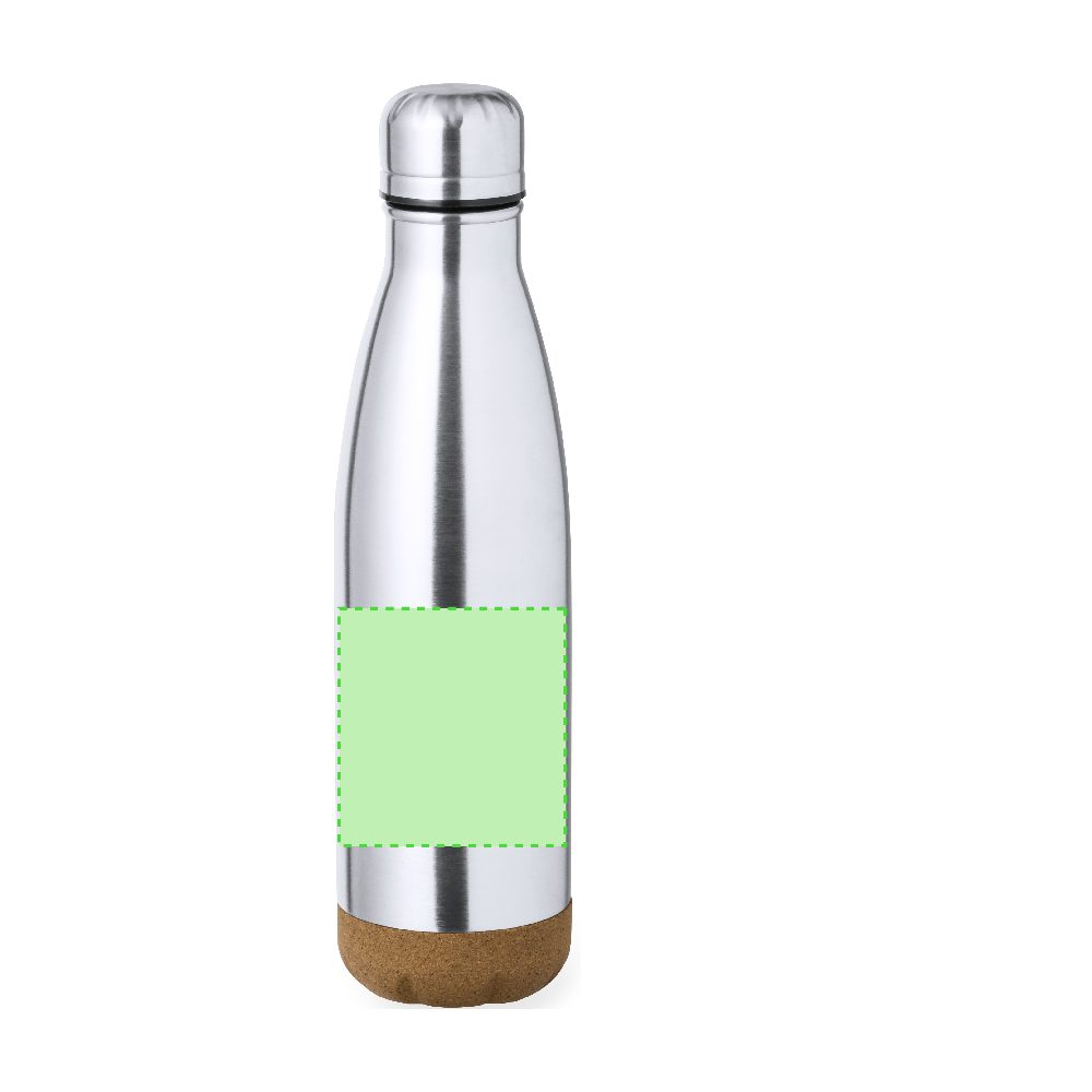 Branding diagram for Recycled stainless steel thermal bottle, 500 ml Dagles – Area 4