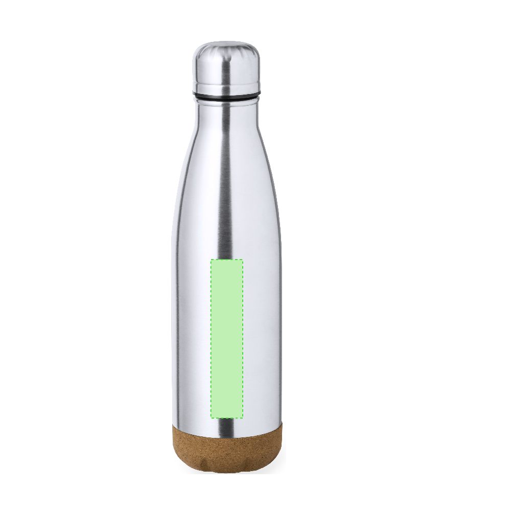 Branding diagram for Recycled stainless steel thermal bottle, 500 ml Dagles – Area 8
