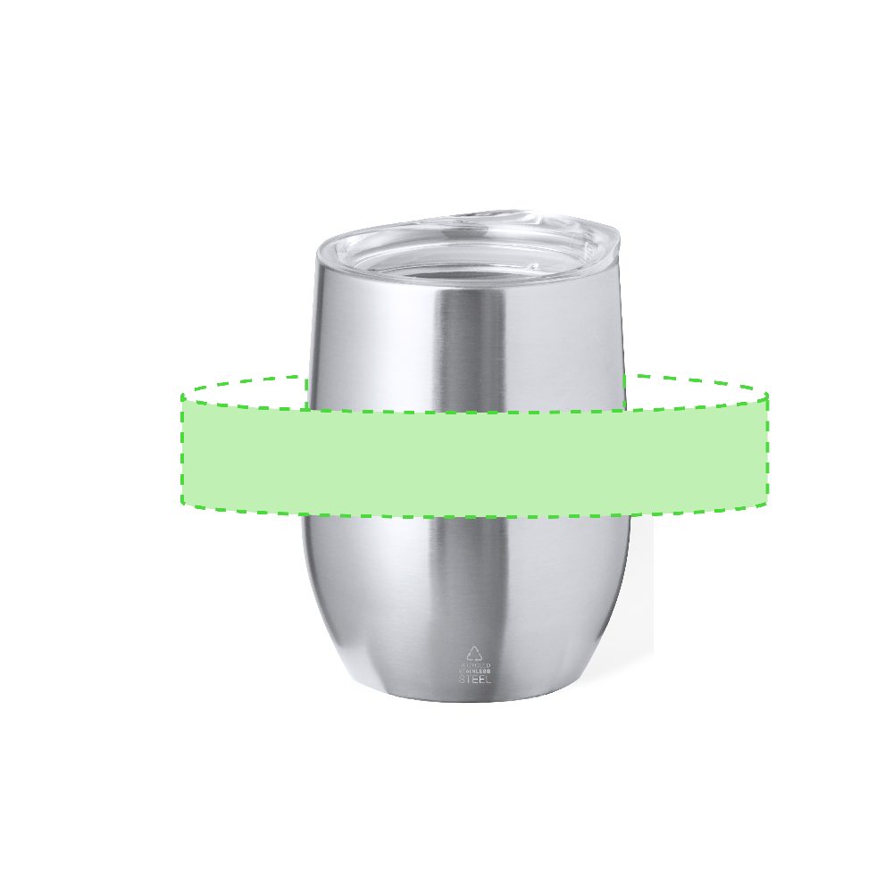 Druckskizze für Thermobecher aus recyceltem Edelstahl, 340 ml Yarton – Fläche 1