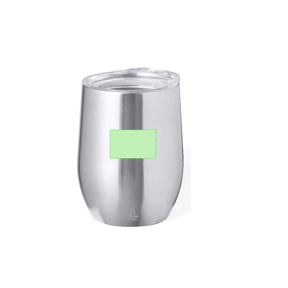 Branding diagram for Recycled stainless steel thermal beakers, 340 ml Yarton – Area 2