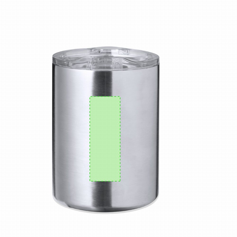 Branding diagram for Thermocup made of recycled stainless steel, 370 ml Dovery – Area 4