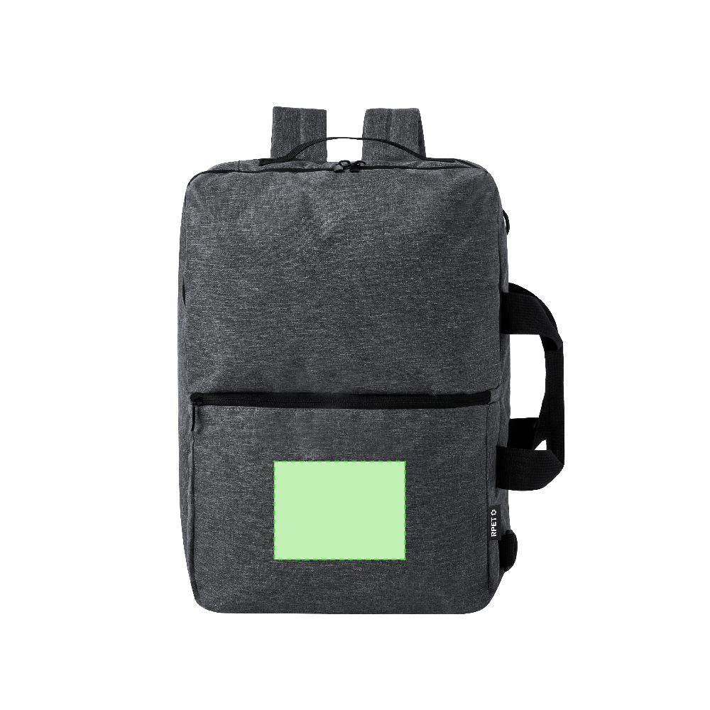 Druckskizze für Laptop Rucksack aus RPET, 15 Zoll Makarzur – Fläche 2