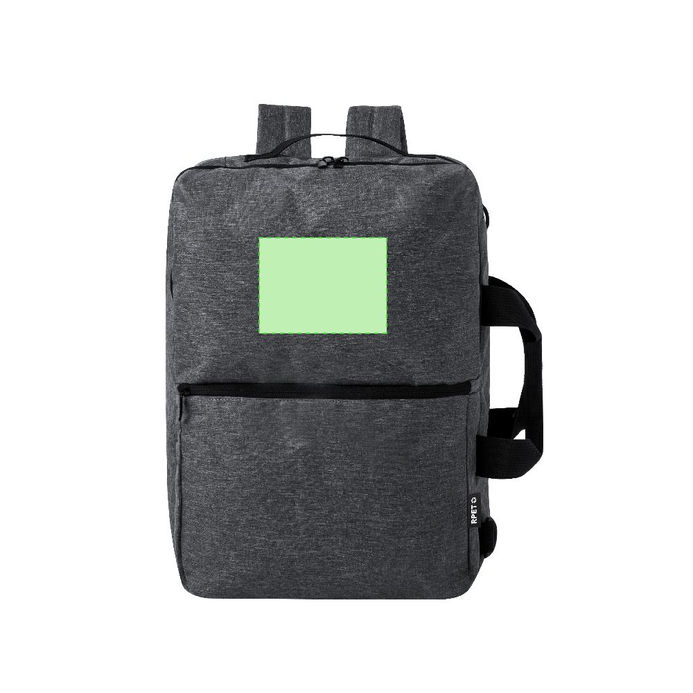 Druckskizze für Laptop Rucksack aus RPET, 15 Zoll Makarzur – Fläche 1
