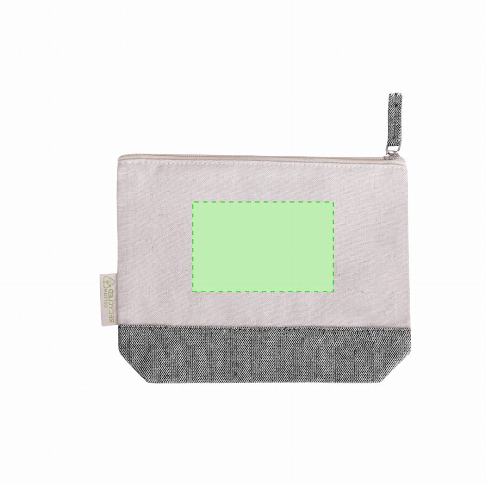 Branding diagram for Cosmetic bag made of recycled cotton Velerox – Area 2
