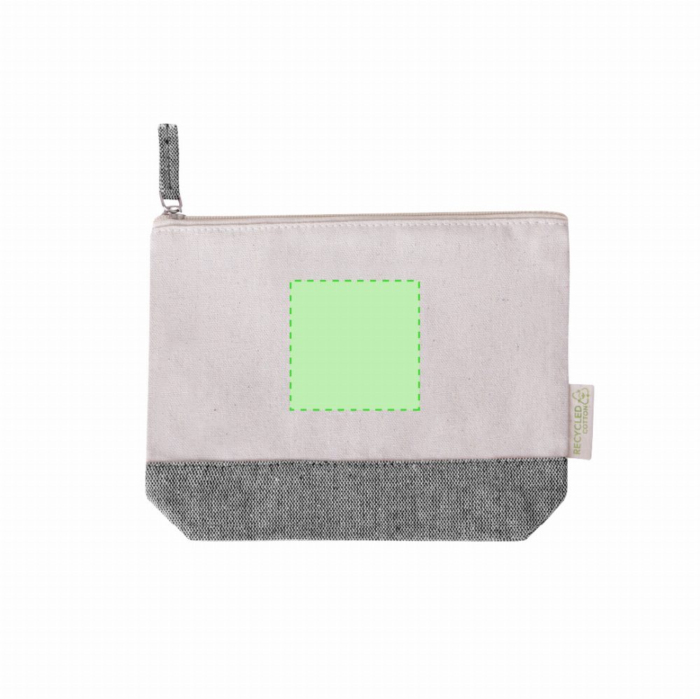 Branding diagram for Cosmetic bag made of recycled cotton Velerox – Area 3