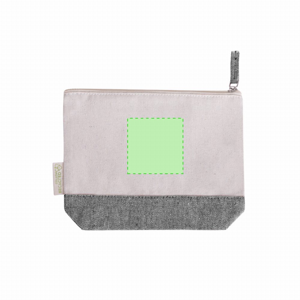 Branding diagram for Cosmetic bag made of recycled cotton Velerox – Area 4