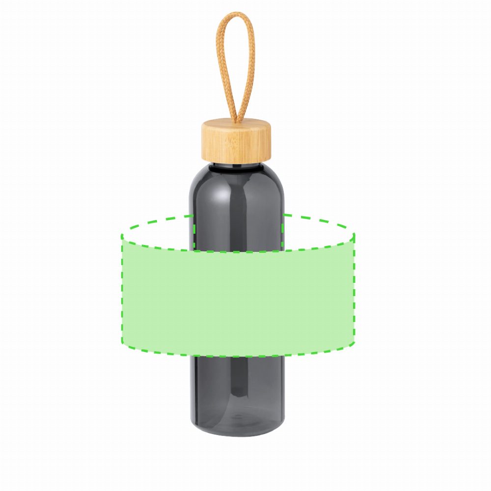 Branding diagram for Drinking bottle of RPET, 650 ml Tournax – Area 1