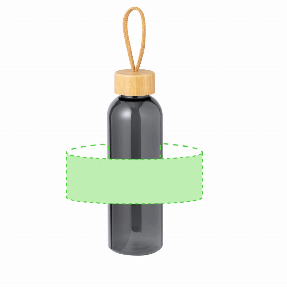 Branding diagram for Drinking bottle of RPET, 650 ml Tournax – Area 2