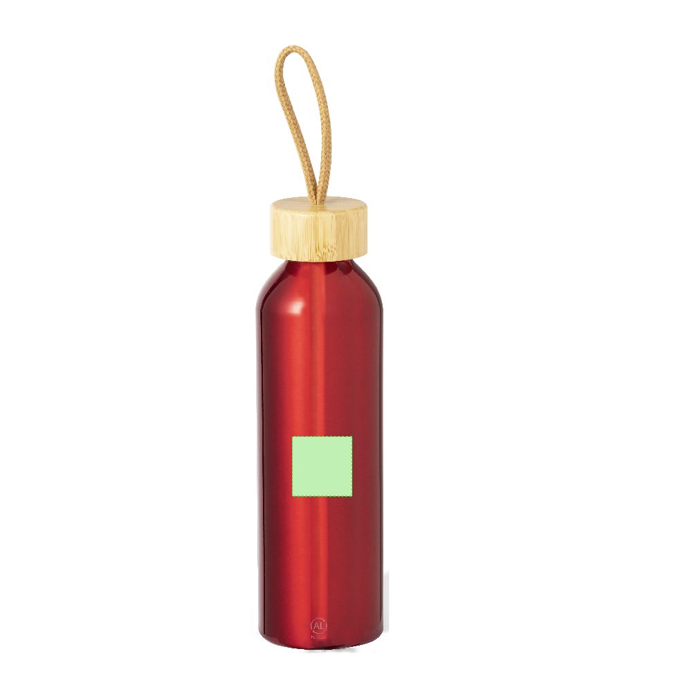 Branding diagram for Recycled aluminium drinking bottle, 600 ml Irvinson – Area 6