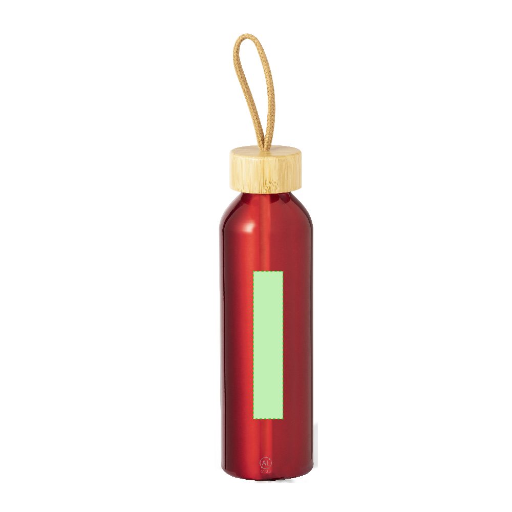 Branding diagram for Recycled aluminium drinking bottle, 600 ml Irvinson – Area 8