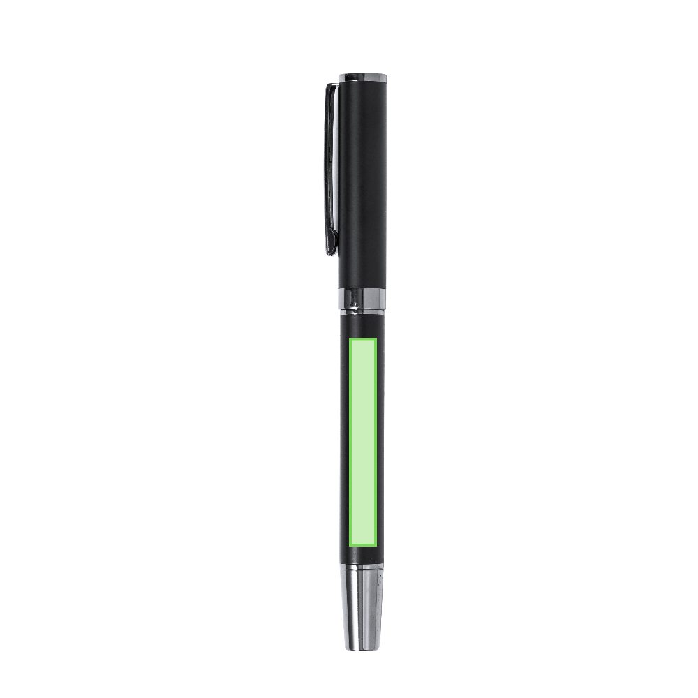 Branding diagram for Writing set with ballpoint pen and ink roller Okonel – Area 12