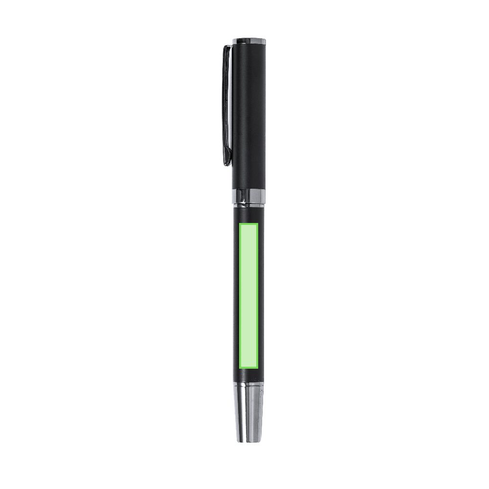 Branding diagram for Writing set with ballpoint pen and ink roller Okonel – Area 13