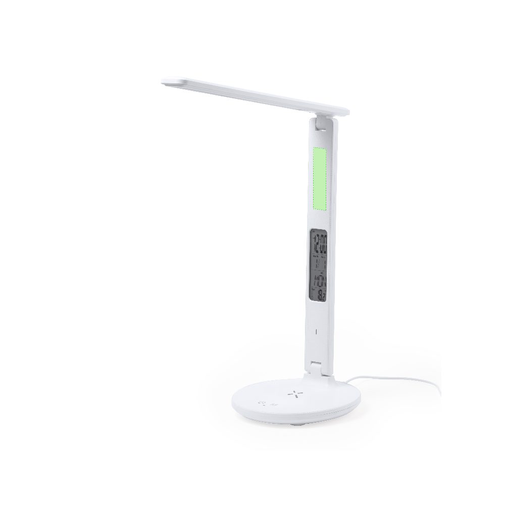 Branding diagram for LED table lamp with wireless charging station 10 W Evanex – Area 2