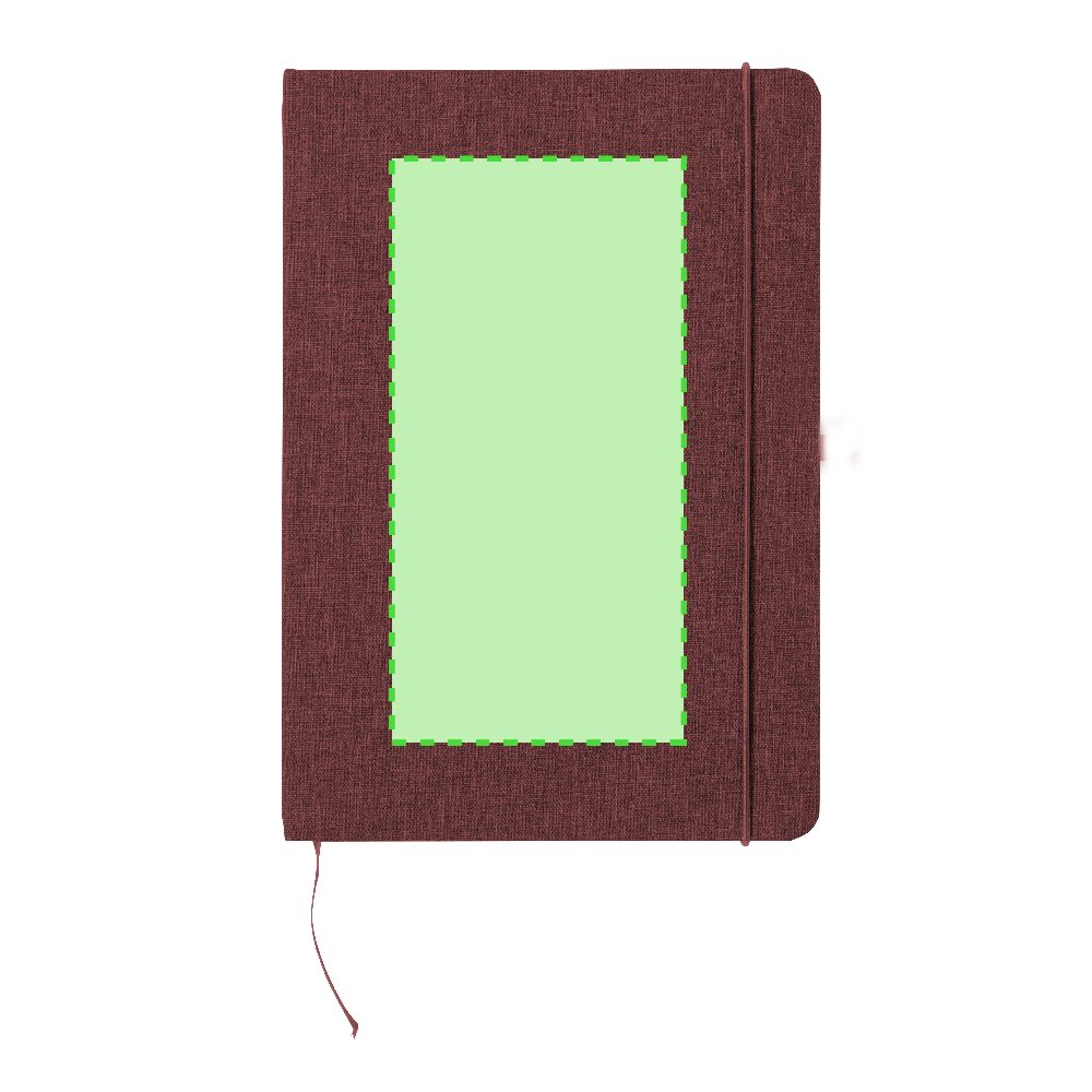 Branding diagram for Notebook from RPET Renolds – Area 1