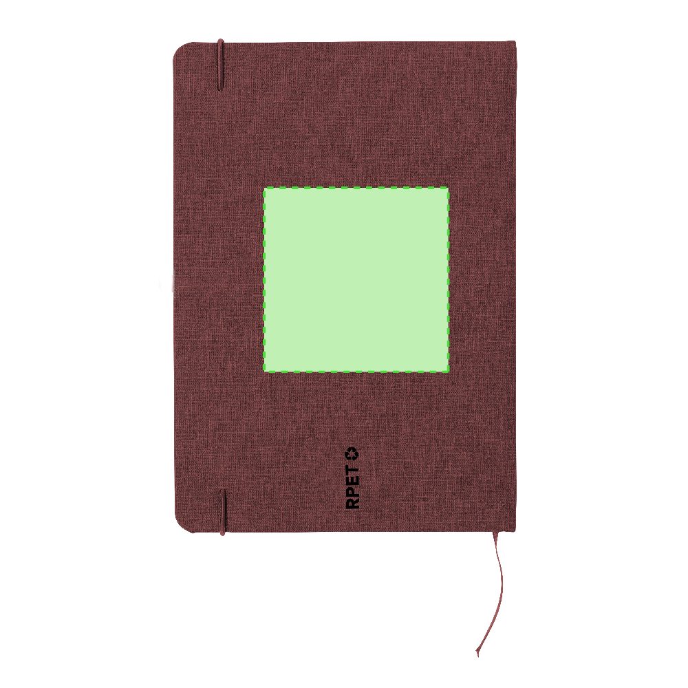 Druckskizze für Notizbuch aus RPET Renolds – Fläche 2