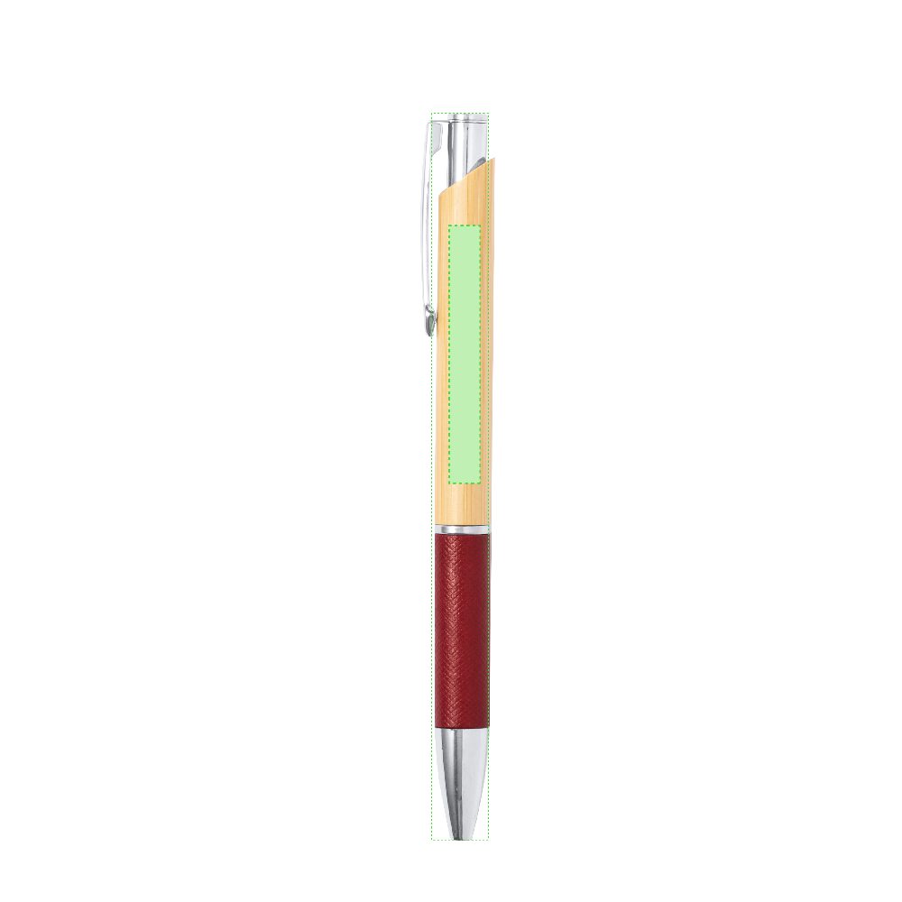 Branding diagram for Ballpoint pens of bamboo, with printing mechanism Arvonyx – Area 1