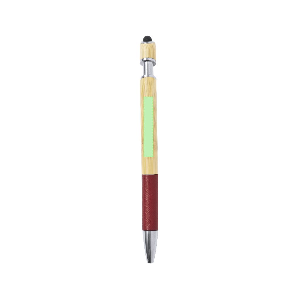 Druckskizze für Touchpen Kugelschreiber aus Bambus, mit Druckmechanik Filipo – Fläche 3