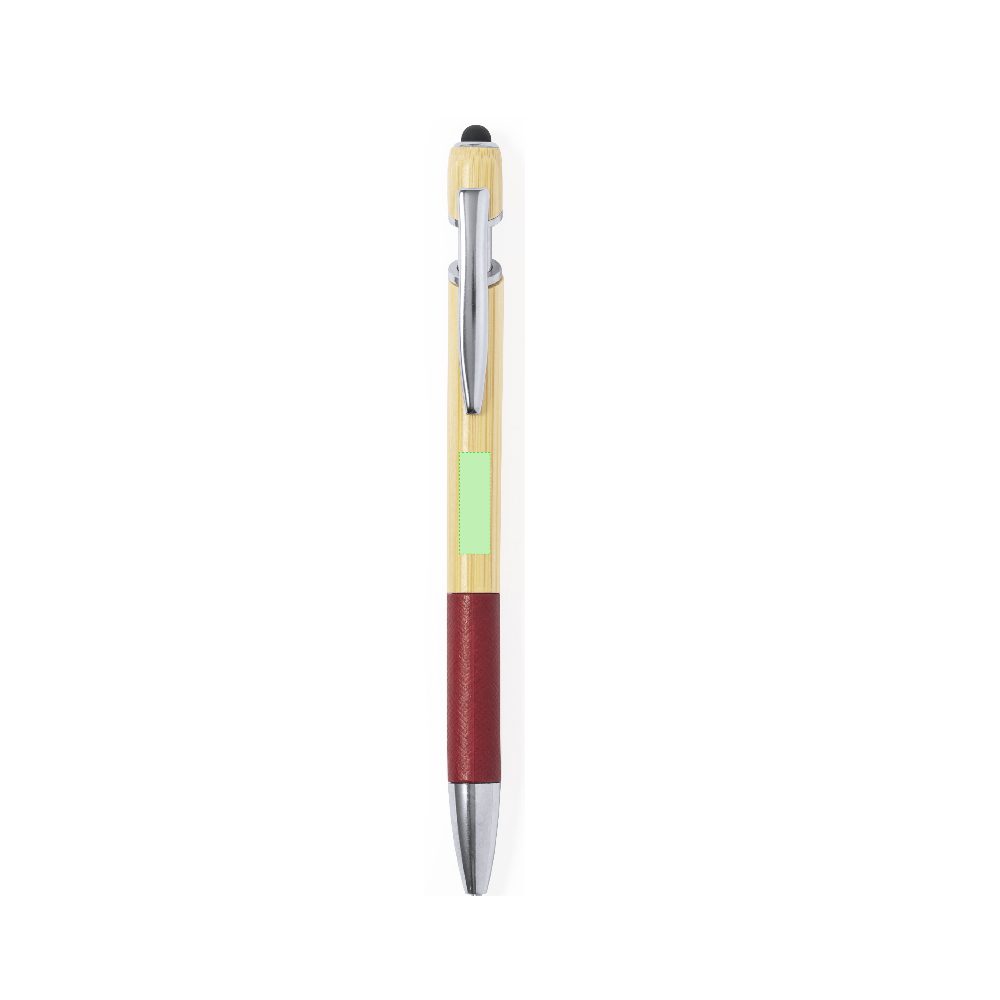 Druckskizze für Touchpen Kugelschreiber aus Bambus, mit Druckmechanik Filipo – Fläche 4