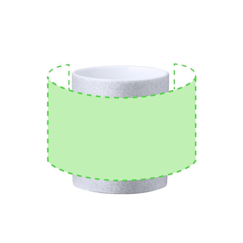 Branding diagram for Ceramic cup for sublimation, 350 ml Robleda – Area 1