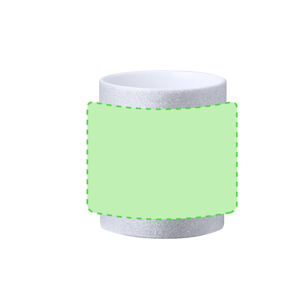 Branding diagram for Ceramic cup for sublimation, 350 ml Robleda – Area 3