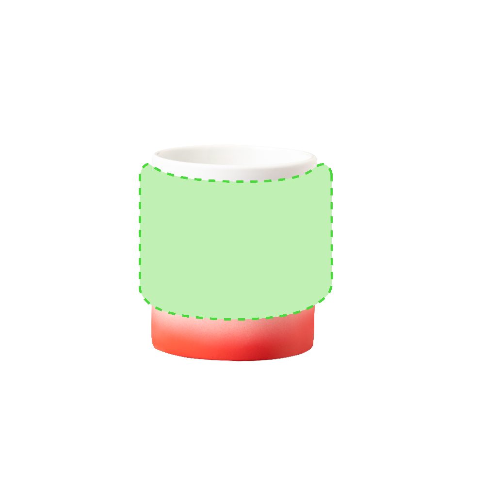 Branding diagram for Ceramic cup for sublimation, 350 ml Lanteira – Area 2