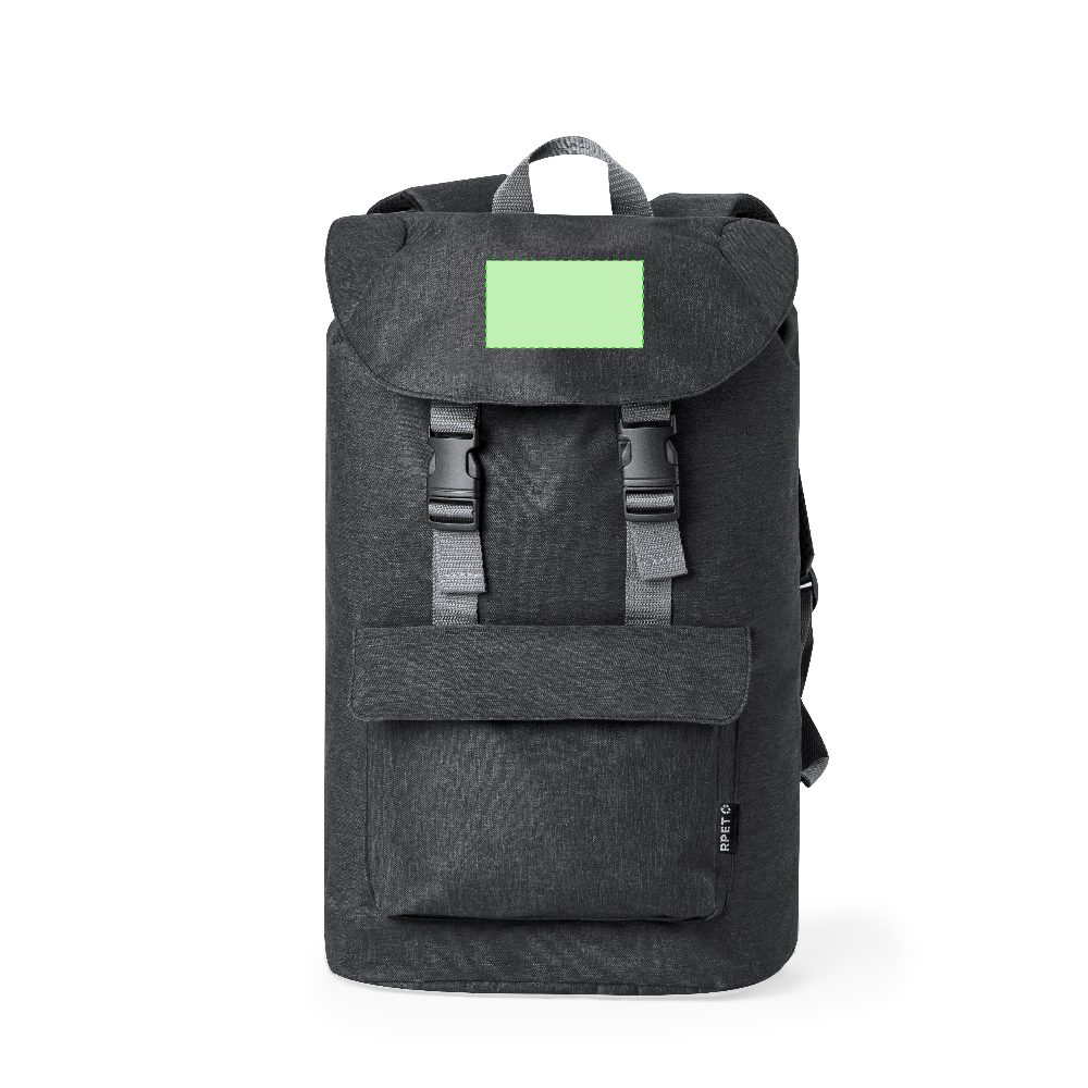 Branding diagram for Backpack from RPET Turmon – Area 1