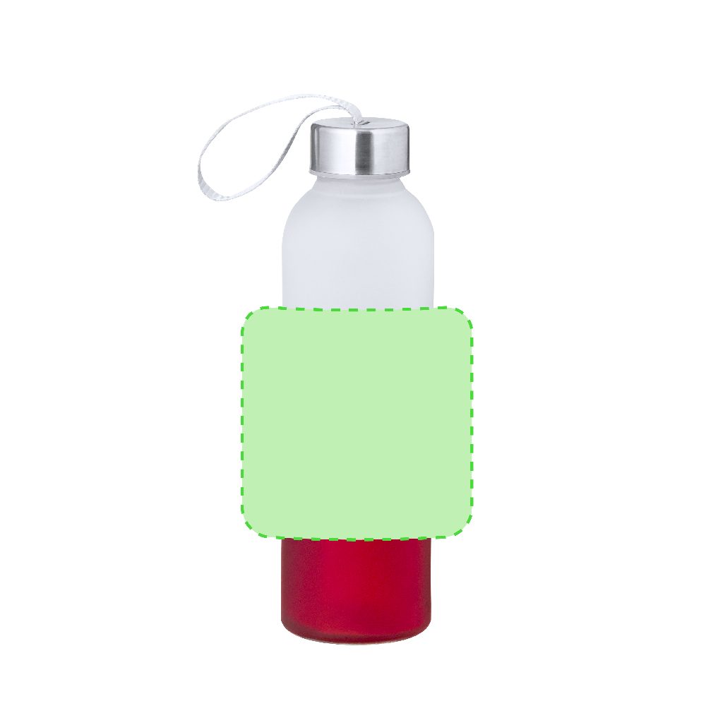 Branding diagram for Glass drinking bottle, 500 ml Nortalik – Area 5
