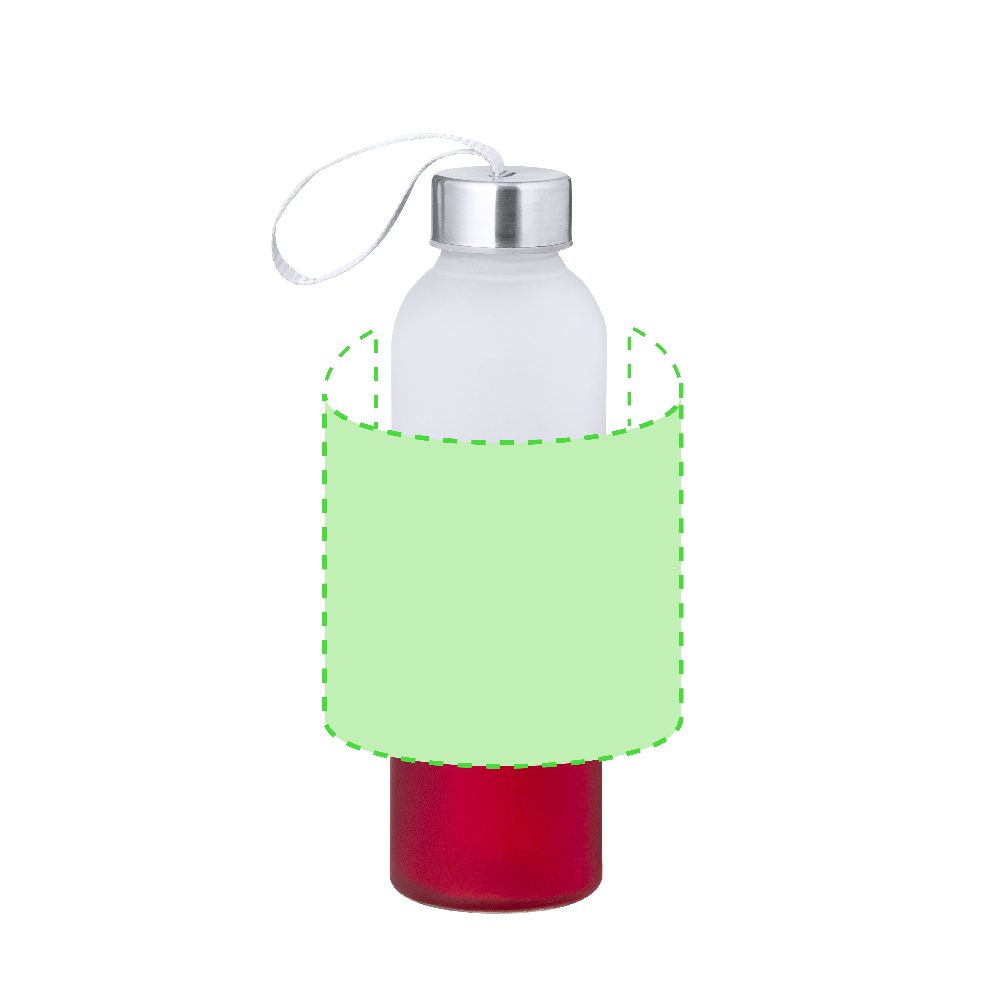 Branding diagram for Glass drinking bottle, 500 ml Nortalik – Area 6