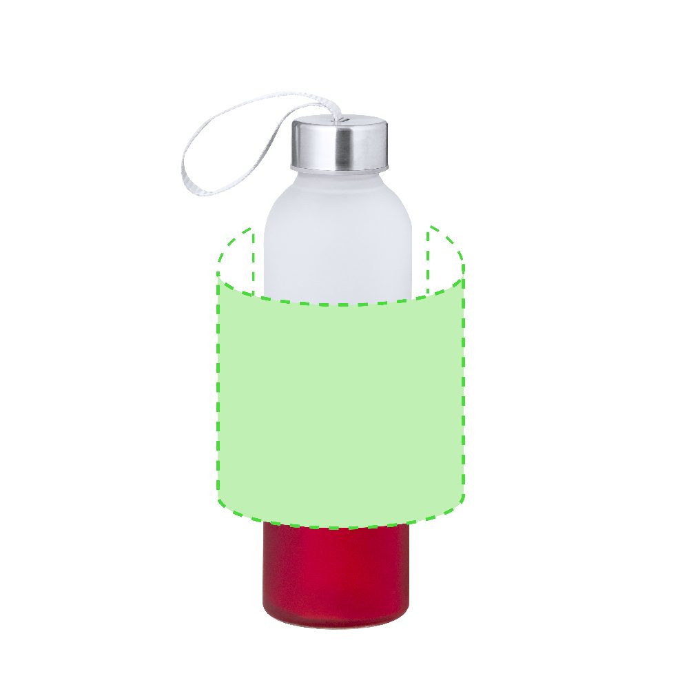 Branding diagram for Glass drinking bottle, 500 ml Nortalik – Area 7