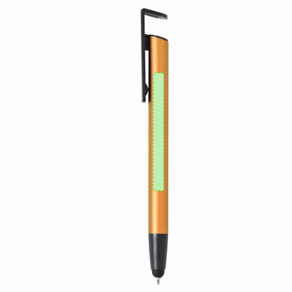 Branding diagram for Aluminium ballpoint pens with mobile handsets Uplex – Area 1