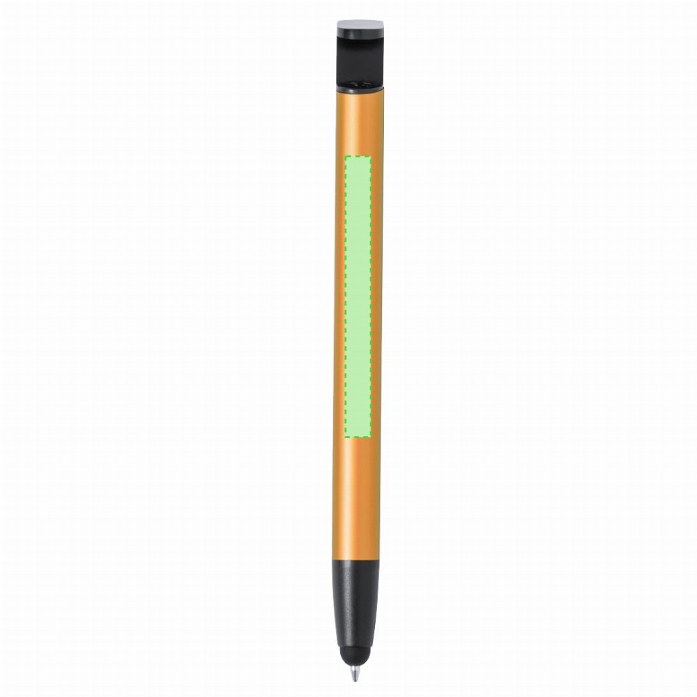 Branding diagram for Aluminium ballpoint pens with mobile handsets Uplex – Area 3