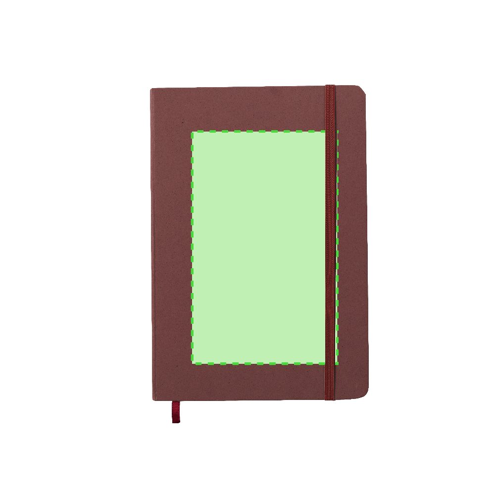 Branding diagram for Notebook A5 Faty – Area 1