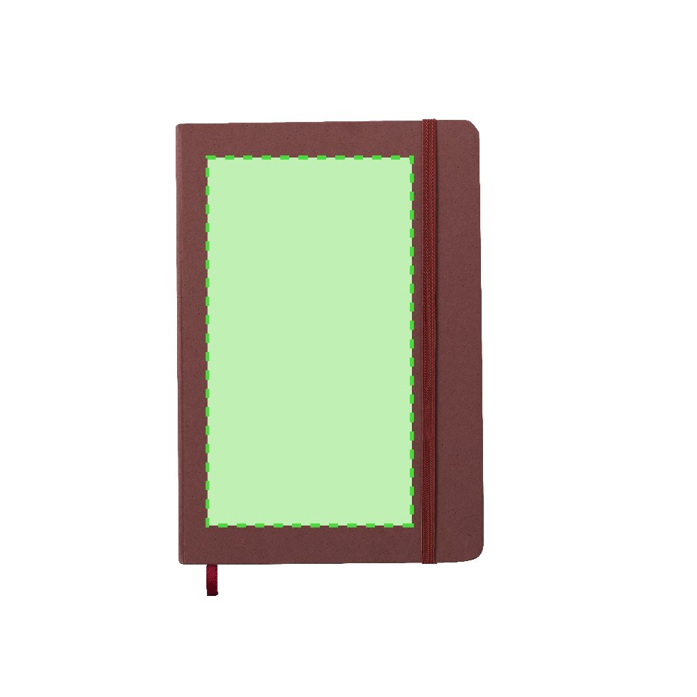 Branding diagram for Notebook A5 Faty – Area 8