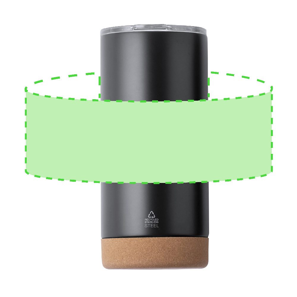 Branding diagram for Gift set with thermal cup and umbrella Neolux – Area 2