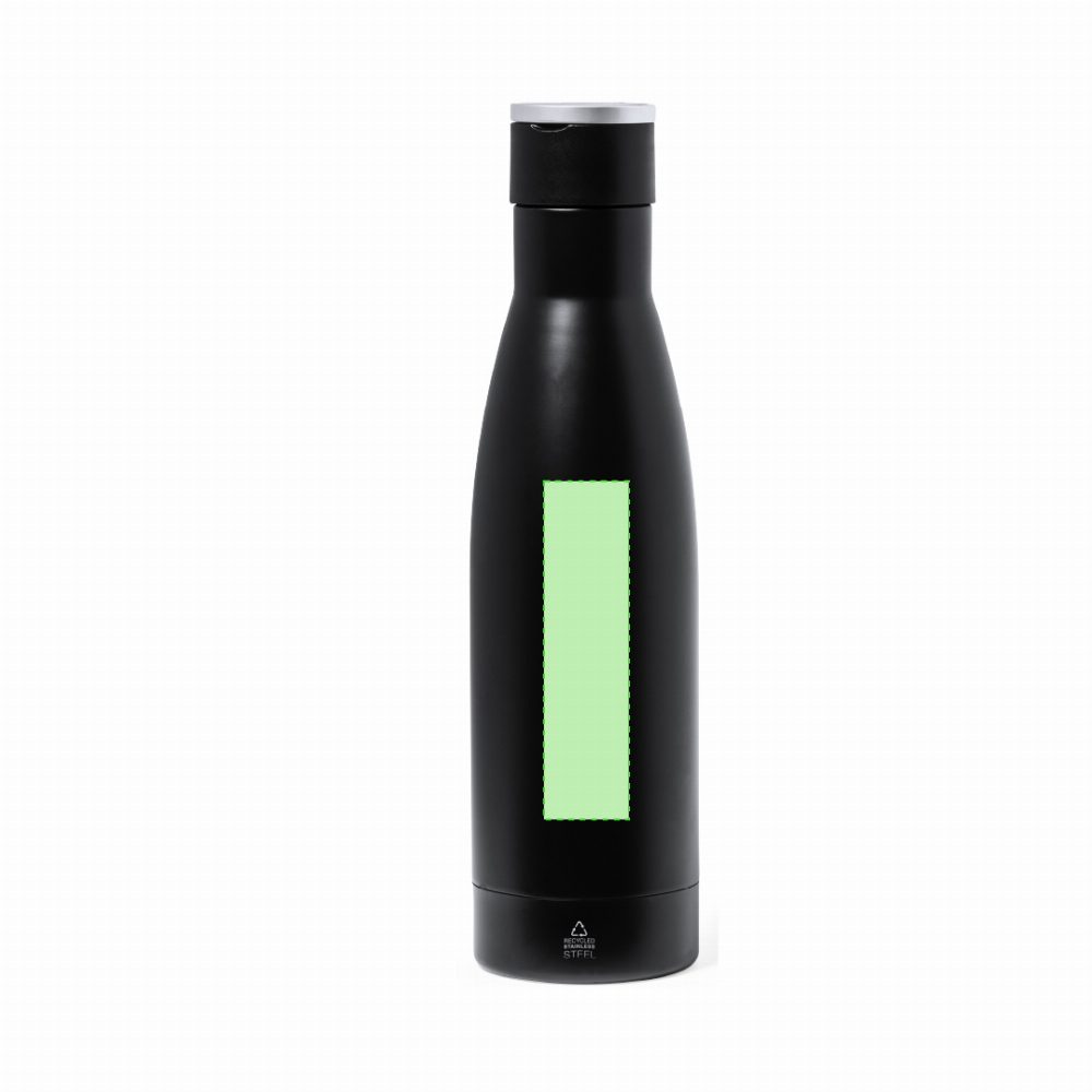 Branding diagram for Gift set with notebook, ballpoint pen and thermal bottle Datiford – Area 5
