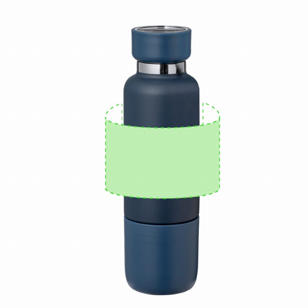 Branding diagram for Stainless steel thermal bottle, 500 ml Flautrok – Area 3