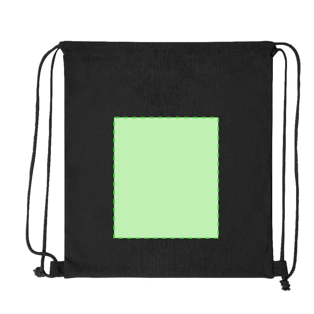 Branding diagram for Drawstring bag Azurax – Area 1
