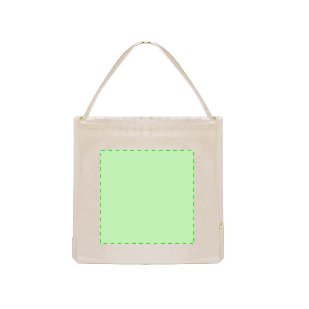 Branding diagram for Recycled cotton shopping bag Yaponic – Area 1
