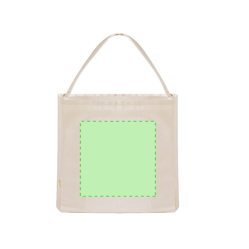Branding diagram for Recycled cotton shopping bag Yaponic – Area 2