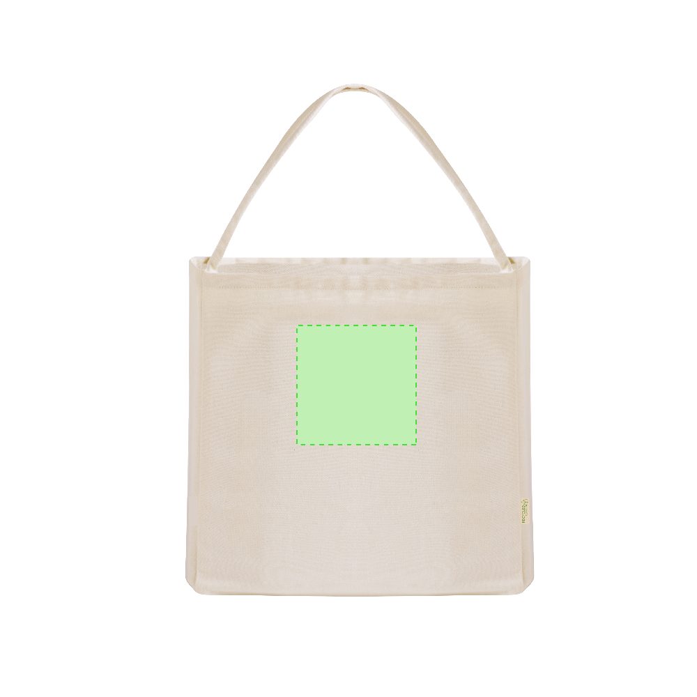 Branding diagram for Recycled cotton shopping bag Yaponic – Area 3