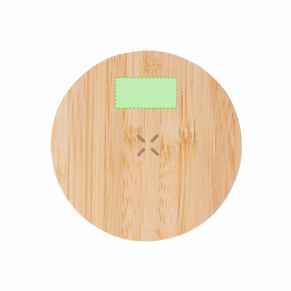 Branding diagram for Recycled aluminium wireless charging station, 15 W Sutmy – Area 1
