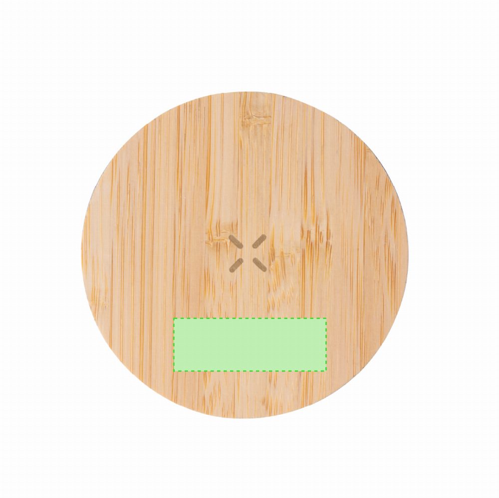 Branding diagram for Recycled aluminium wireless charging station, 15 W Sutmy – Area 4