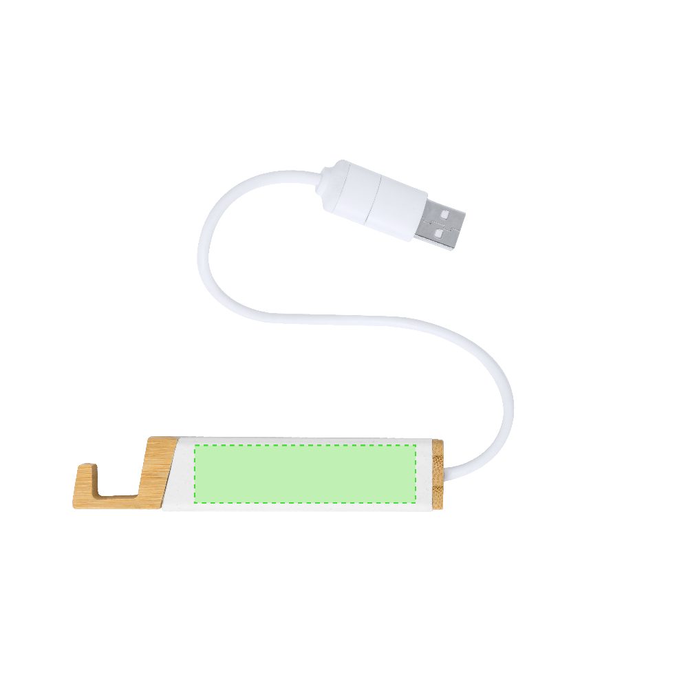 Branding diagram for USB Hub made from recycled milk cartons Kartip – Area 1