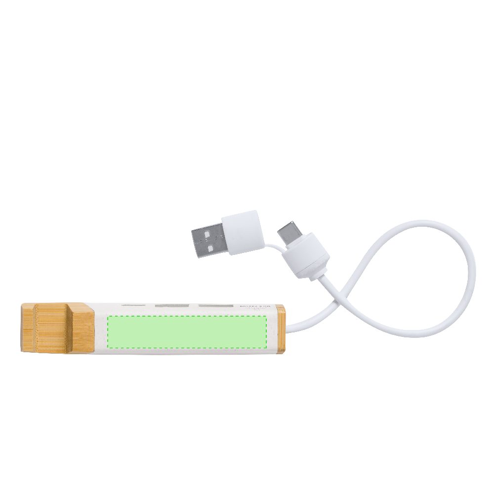 Branding diagram for USB Hub made from recycled milk cartons Kartip – Area 2