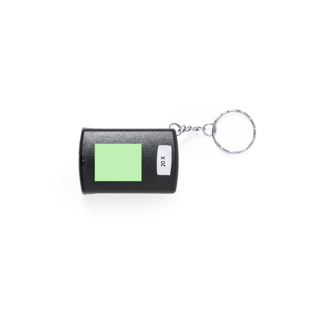 Branding diagram for Magnifying glass key rings Kondes 20X – Area 1