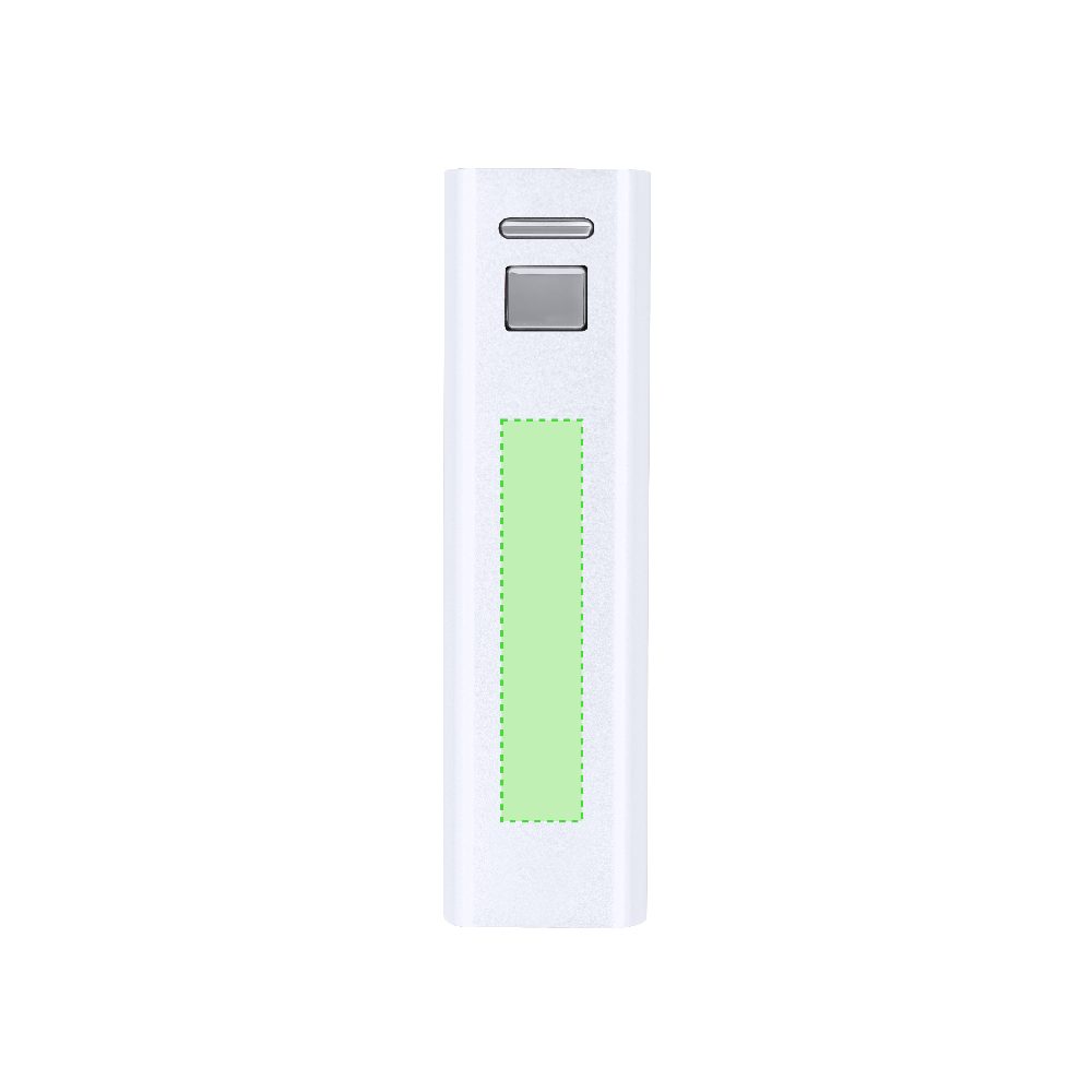 Druckskizze für Powerbank aus recyceltem Aluminium, 2.600 mAh Serdinam – Fläche 1