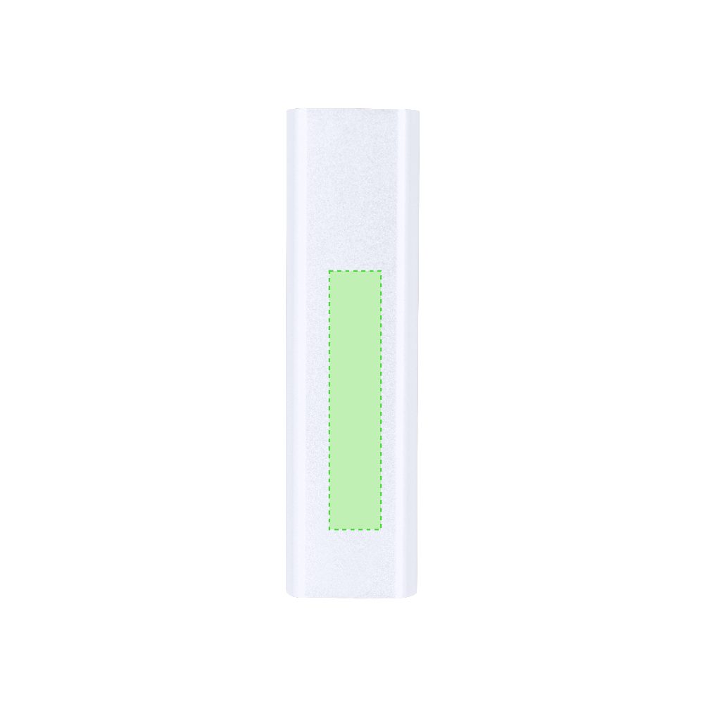 Branding diagram for Power bank made of recycled aluminium, 2,600 mAh Serdinam – Area 5