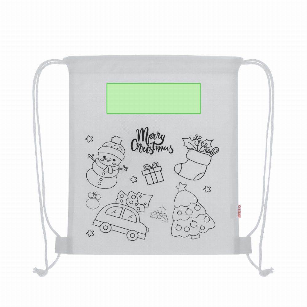 Branding diagram for Children's gym bags for coloring with crayons Taky – Area 1