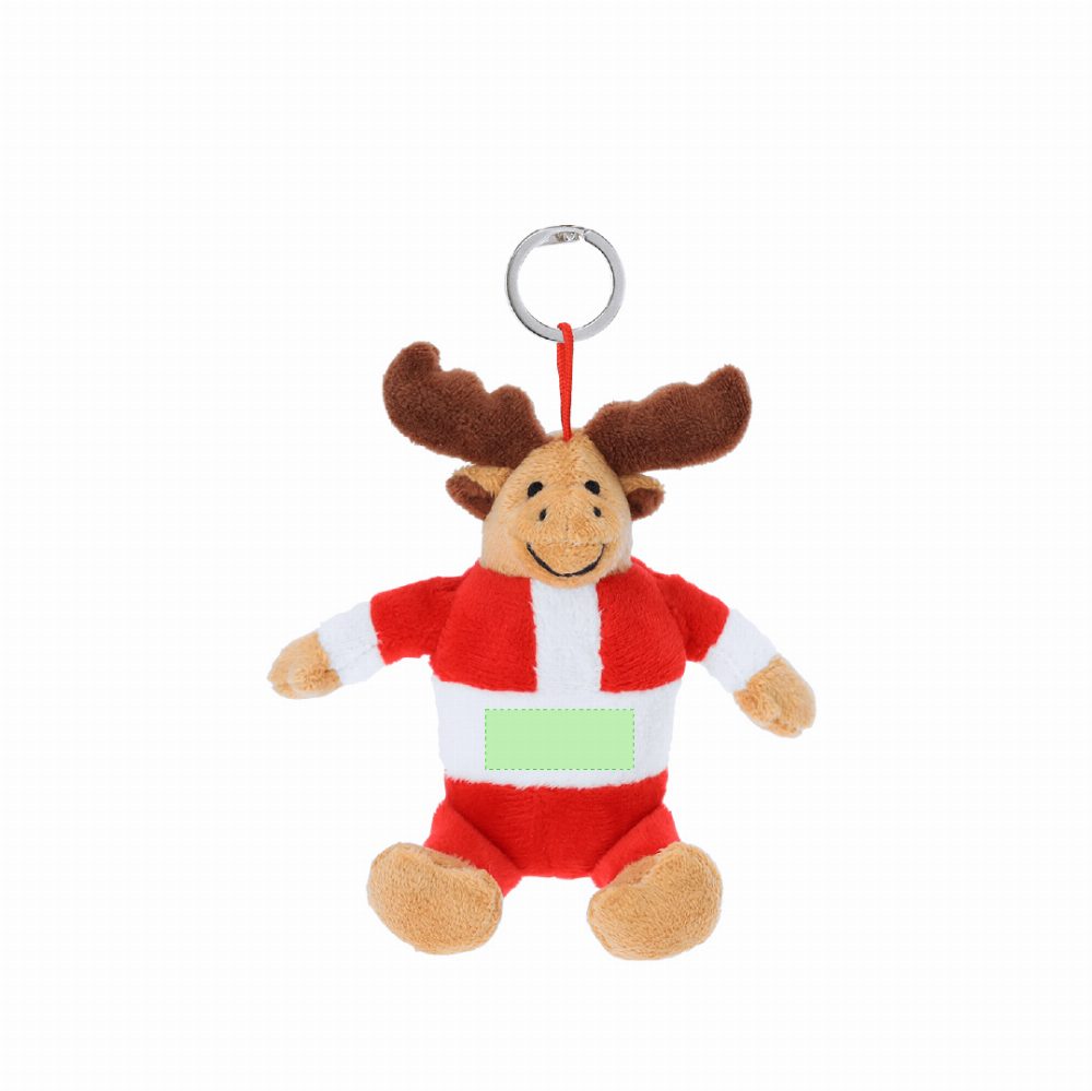 Branding diagram for plush reindeer keyring Cardix Bear – Area 2